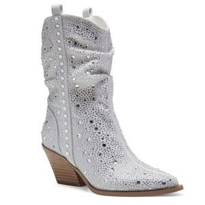 Jessica Simpson Zellya Glitter Western Boot Size 8M NEW w/ Box!